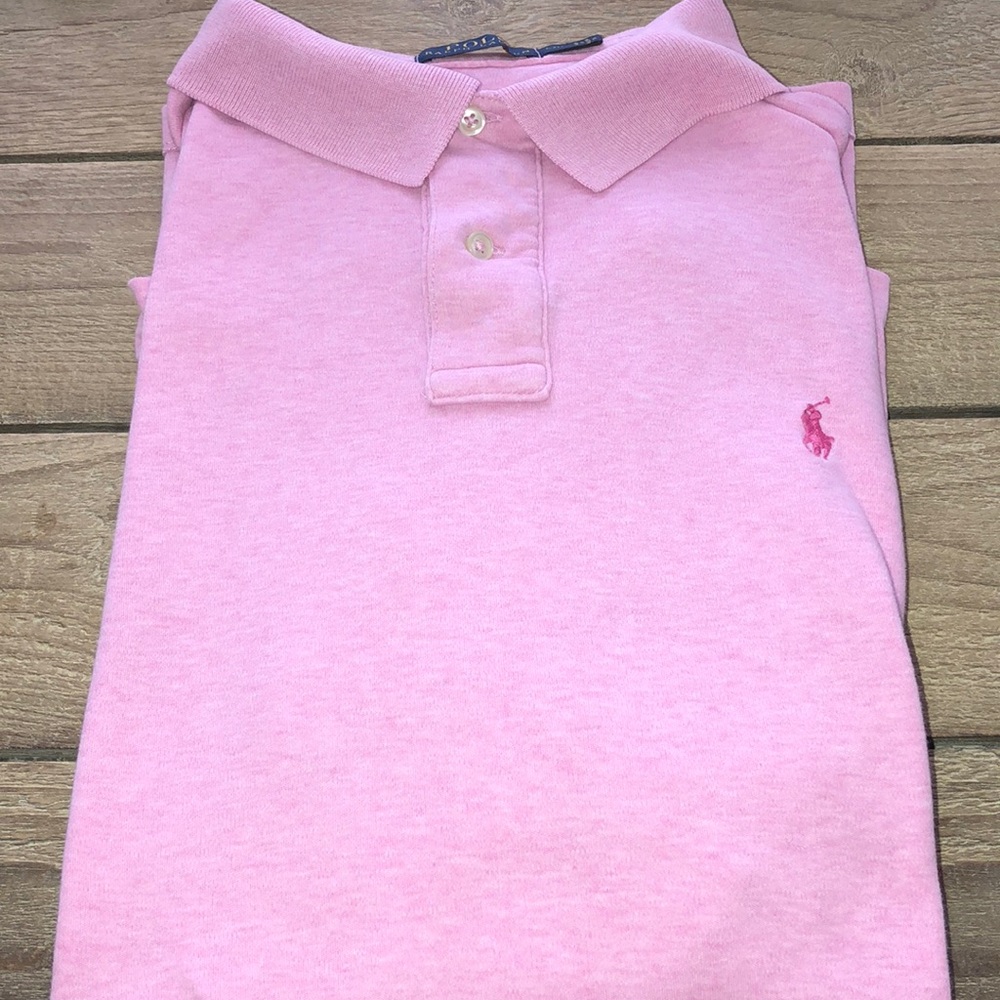 Pink Heathered Polo Shirt